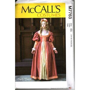 McCall's Costumes M7763 Misses 14 to 22 Renaissance Dress Uncut Sewing Pattern